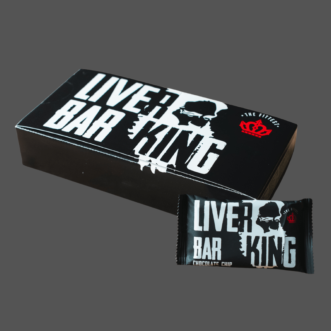 Black box with wrapper of The Fittest Liver King Bar