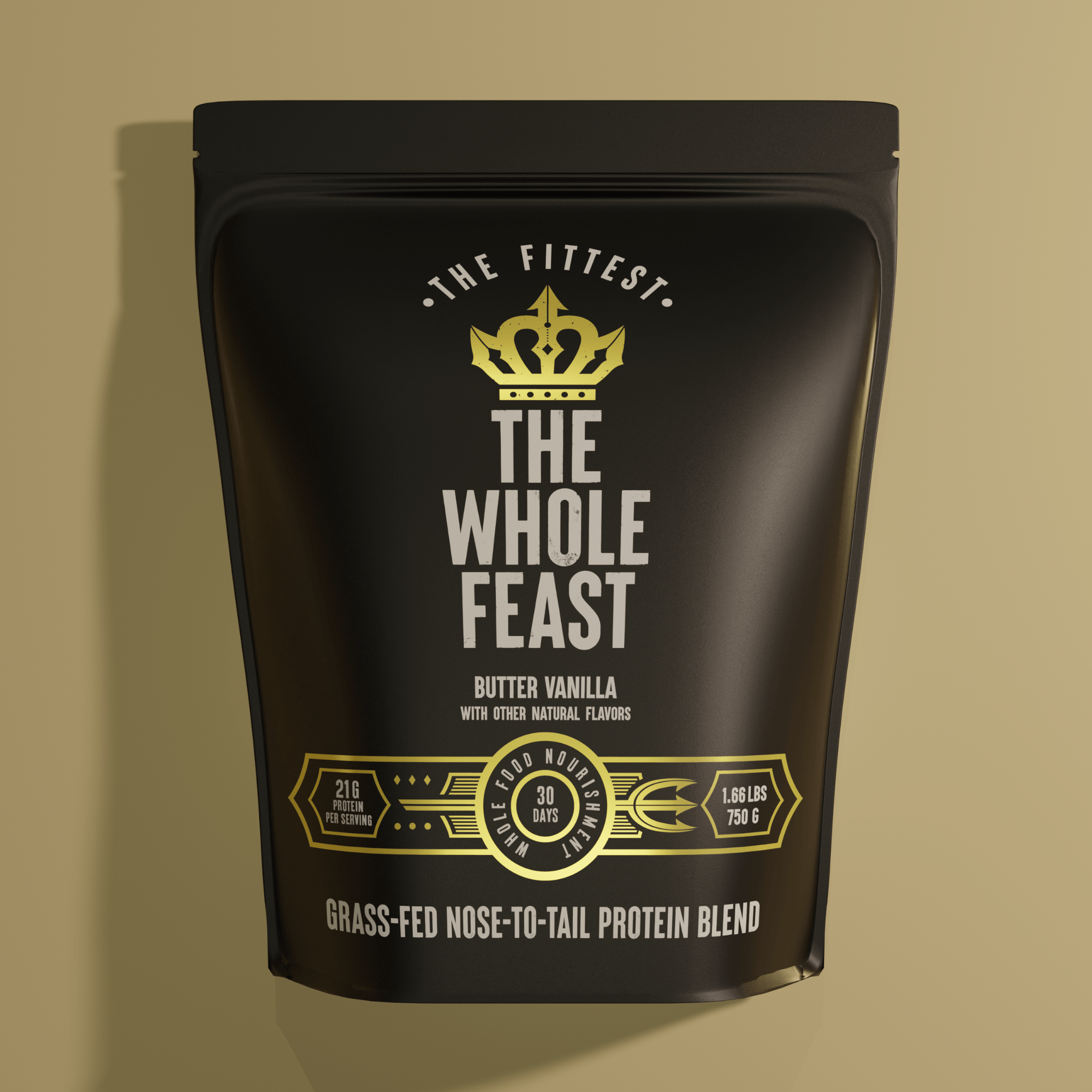 whole feast vanilla bag in front of a light gold background